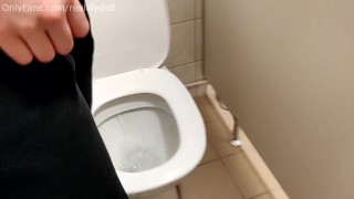 Following me in to the toilet to watch me pee