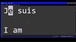 Jean-Benjamin apprendre les verbes pour des cours en anglais