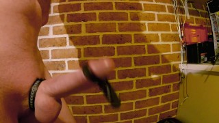 New cock ring and hands free cumshot!