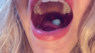 SWALLOWING mr Blue: Come play inside my GIANTESS MOUTH /ASMR VORE/ HQ - close up