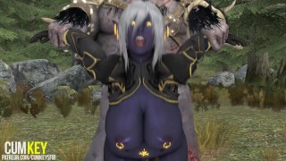 SFM Ebony ELF SITTING ON THE WRONG MUSHROOM Monster FUCK 3D Hentai Cartoon