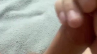 Hot male jerking off precum all over 