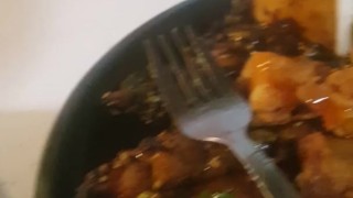 Ebony eats