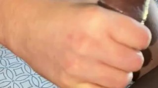 Giving A Sloppy Deepthroat Blowjob To A Huge BBC