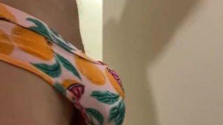 Cute teen boy in panties