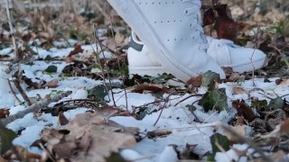 Food crush under my shoes
