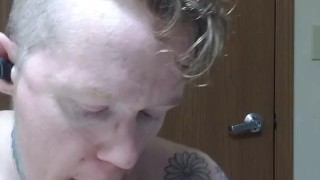 Horny Trans Man Packer Blowjob Messy Long Tongue Pre Op Kinky and Queer