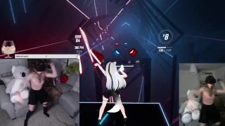 17 MINUTES OF SWEATY E-GIRL PLAYING BEAT SABER