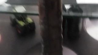 Long dildo in my tiny asshole