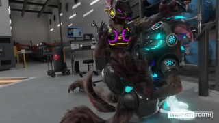 SYNTHETIC LOVE - PROTOGEN FURRY FILM [MATING PRESS] [COWGIRL] [POWER PLAY]