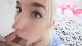 Intense long blowjob, gag reflex, deep anal penetration and a mouth full of cum