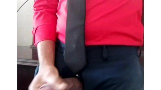 GUY MOANING AND CUMMING WHILE JERKING OFF WITH DIRTY TALK 