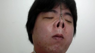 Nose hook masturbation５