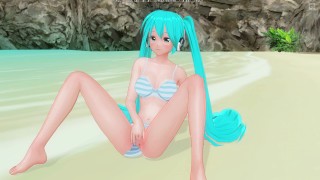 3D HENTAI Hatsune Miku having fun on the beach (part 1)