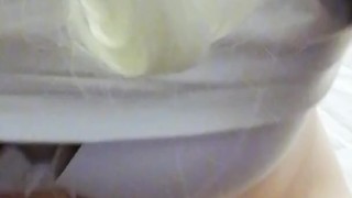 Sissy cum eating