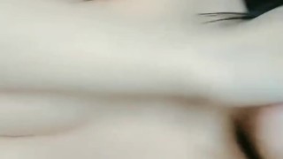 A White Skin, Big Tits gril, Self-touching