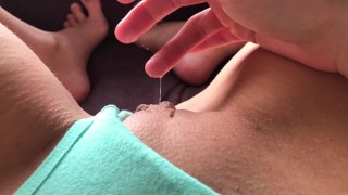 It hurts me to touch her! My Wet Pussy Covered In Slime - She Cum So Sensually! IncredibleGirl