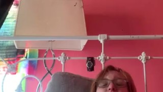 BBW fucks herself with dildo 