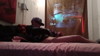 Twink plays with Monster cock
