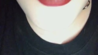Playing with Daddy’s Cum in my mouth