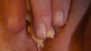 Pussy devours banana