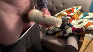 Large hairy cock masturbation and cumming