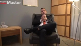 Suited Boss reminds employees why they must be locked in chastity PREVIEW