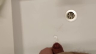 19-Year-Old jerks off in a public toilet