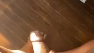 Hung Black Jock Jerks His Big Dick & Cums On Feet