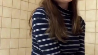 Preppy Girl with Glasses Rubs Clit and Fingers Pussy on Study Break