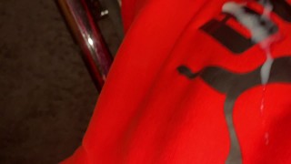 Handjob male close up cumshot uncutcock jerk off orgasm big cock a lot of sperm penis mess 4k 60fps