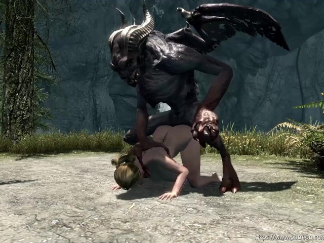 640px x 480px - Blonde Skyrim Babe Meets Demon Monster - Free Porn Videos - YouPorn