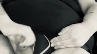 Chub jerk off in cum stained clothes