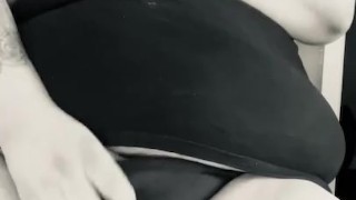 Chub jerk off in cum stained clothes