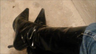 Playing in Black Laquer Boots