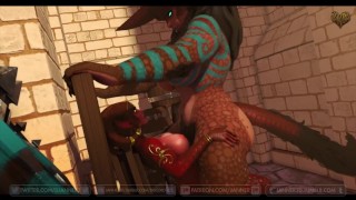 Unprofessional Behavior (3D Futa Amazon Monster Girl Sex)