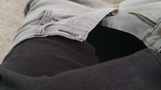 Whipping Out My 9 in Hard Big White Cock