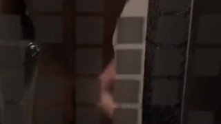 my MUSCLED LATINO BOYFRIEND takes a shower AFTER FUCKING ME and i record him 