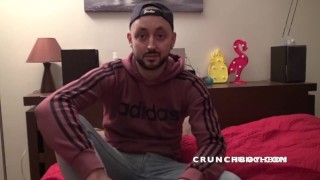 French slut fucked bareback by Rex HELIX in fetish clothe leather for CRUNCHHBOY