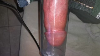 Penis pump session while girlfriend friends are at home