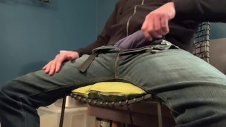 Rubbing my dick in my pants and cumming