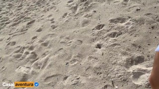 Quickie  in the bush on the beach - Anal outdoor