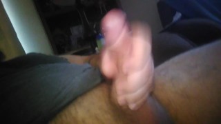 Big bear morning jerk off