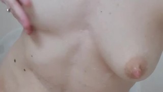 caress in the bathroom in the shower pink pussy MILF