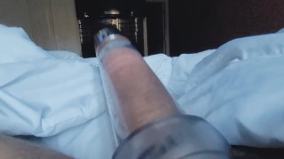 Edging Cock with Penis Pump, Big Thick Cock 