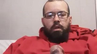 Stroking my cock giving you this load