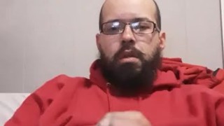 Stroking my cock giving you this load