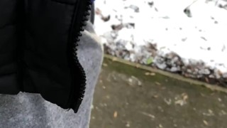 FREEBALLING while Jogging in SLOW MOTION ** got that DICK out **