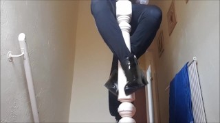 Squeaky Ankle Boots On Stairwell