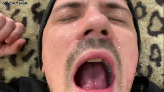 Close-up Double Spitting With Sofi and Kira